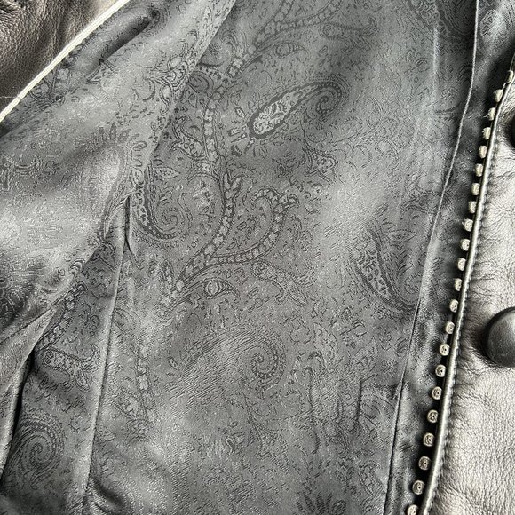 Leather Women's Jacket /Brown Y2K/ Unique Detailing Danier Leather - Picture 5 of 16